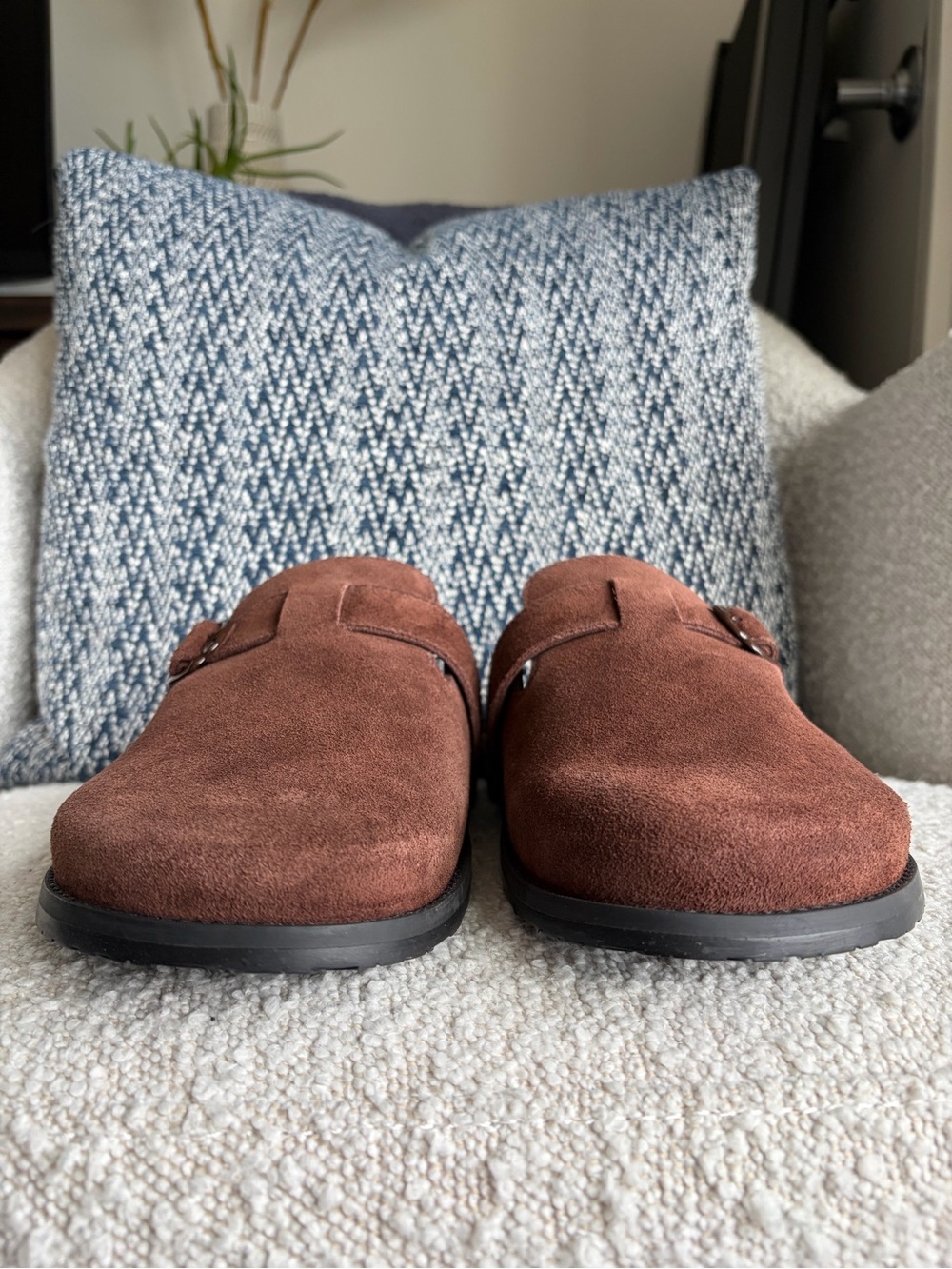Larroude Suede Mule Clogs with Buckle~ size 8.5 - Picture 3 of 12
